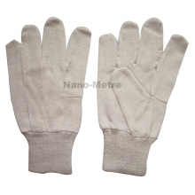 NMSAFETY cheap skin color cotton gloves Nature jersey 7 oz cotton glove, knit wrist.